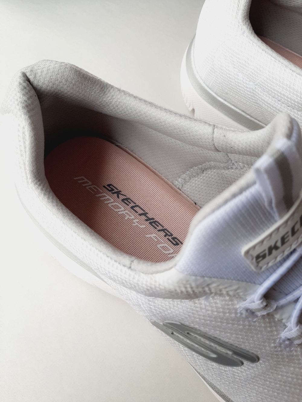 Skechers Off White Slip-ins Memory Foam Sneakers - Picture 2 of 7
